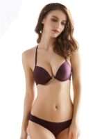 Front Closure Bra and Panty Set - Padded Push-Up Bra-2023