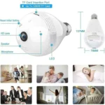 Future Pro 1080P HD WiFi Bulb Light Camera,Fish Eye 360 Degree (Bulb Camera)