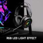 Redgear Cloak Wired RGB Wired Over Ear Gaming Headphones with Mic for PC