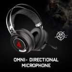 Redgear Cloak Wired RGB Wired Over Ear Gaming Headphones with Mic for PC