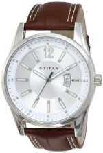 TITAN Watch Octane White Dial Stainless leather Strap