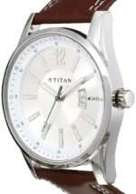 TITAN Watch Octane White Dial Stainless leather Strap