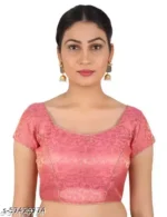 FIGURE UP Women Sweetheart Neck Poly Chanderi Blouse - 2023