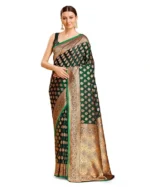 Banarasi Silk Saree Traditional Weaving Zari Work With Blouse Piece 2024