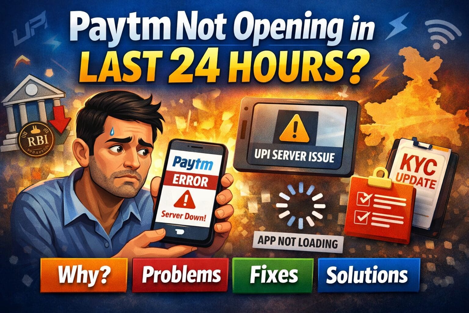Paytm Not Opening Today? Full 24-Hour Outage Report, Reasons, Fixes & What Users Should Do (2026 Guide) 1 Paytm Not Opening Today? Full 24-Hour Outage Report, Reasons, Fixes & What Users Should Do (2026 Guide)