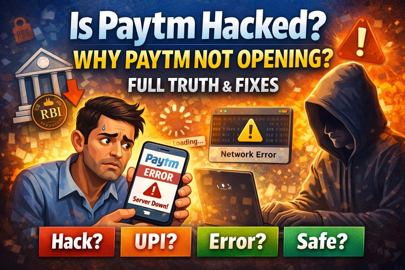 Is Paytm Hacked? Why Paytm App Not Opening Today – Full Truth, Security Check & Working Fixes (2026 Guide) 1 Is Paytm Hacked? Why Paytm App Not Opening Today – Full Truth, Security Check & Working Fixes (2026 Guide)