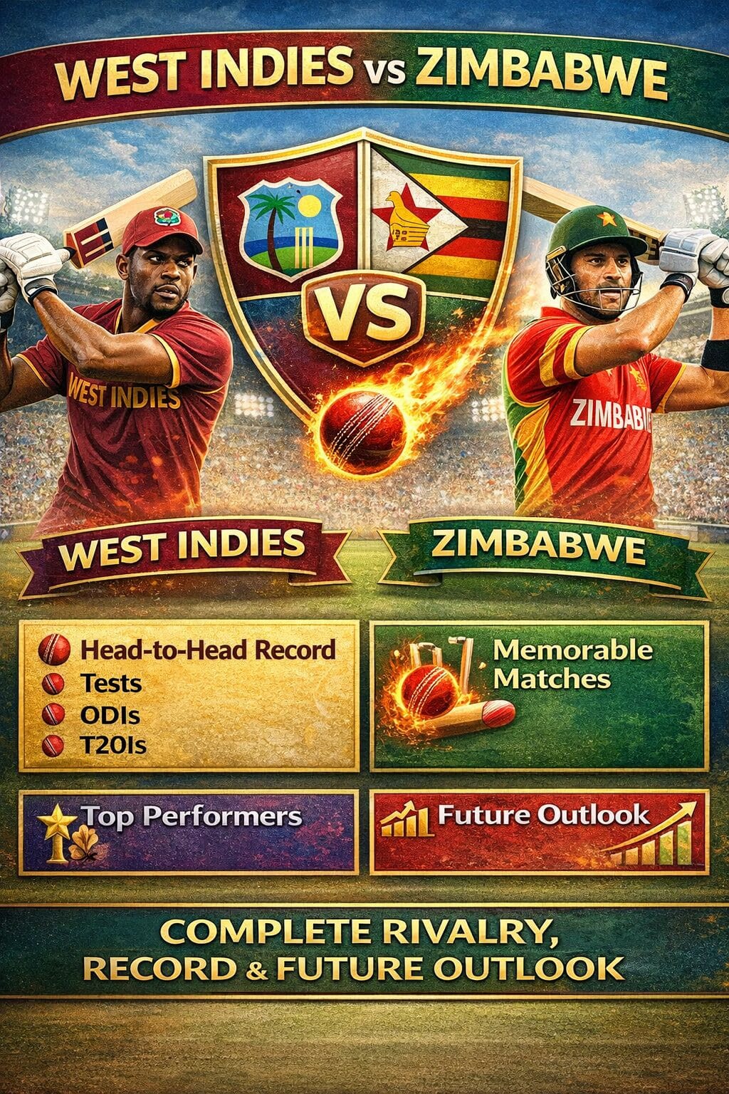 West Indies vs Zimbabwe: Complete Rivalry History, Head-to-Head Record, Memorable Matches & Future Outlook 1 West Indies vs Zimbabwe: Complete Rivalry History, Head-to-Head Record, Memorable Matches & Future Outlook