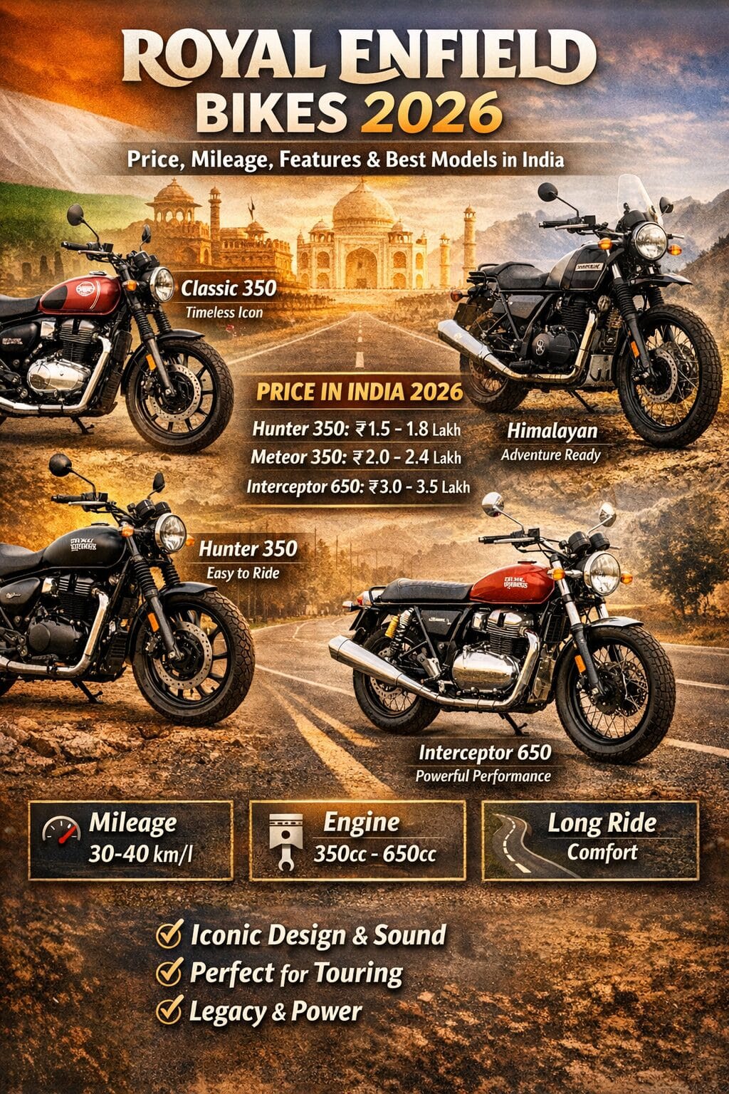 Royal Enfield Bikes 2026 in India: Price, Mileage, Features, Top Models & Buying Guide