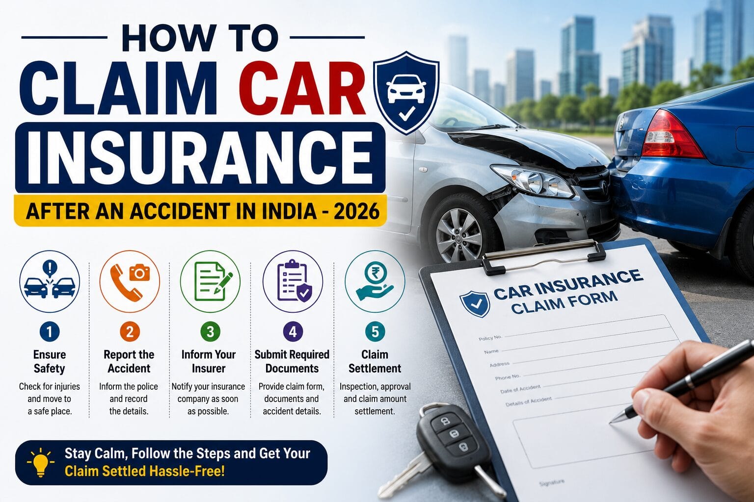 How to Claim Car Insurance After an Accident in India - 2026 1 How to Claim Car Insurance After an Accident in India - 2026