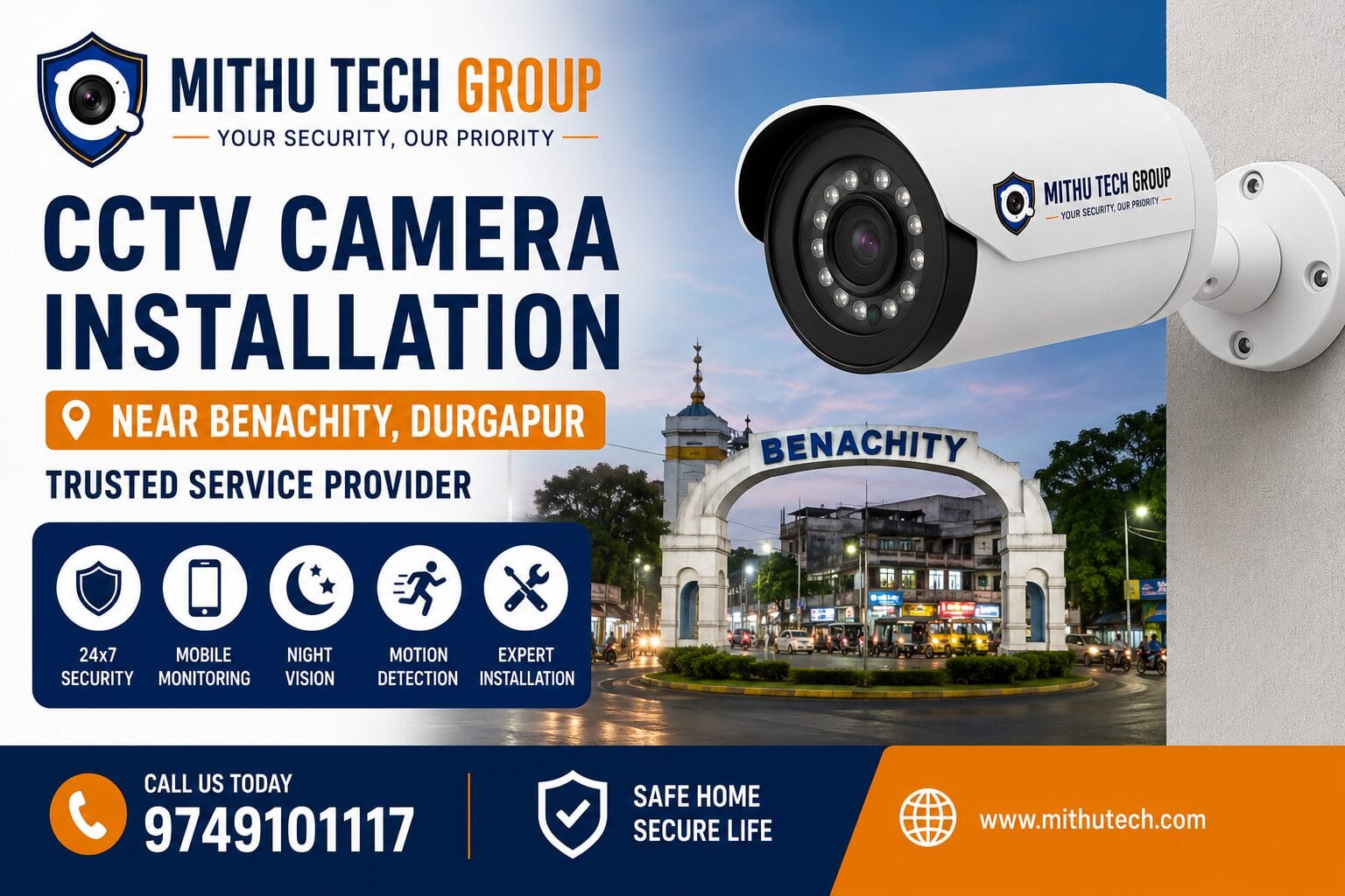 CCTV Camera Installation Near Benachity Durgapur – Trusted CCTV Service Provider - 2026