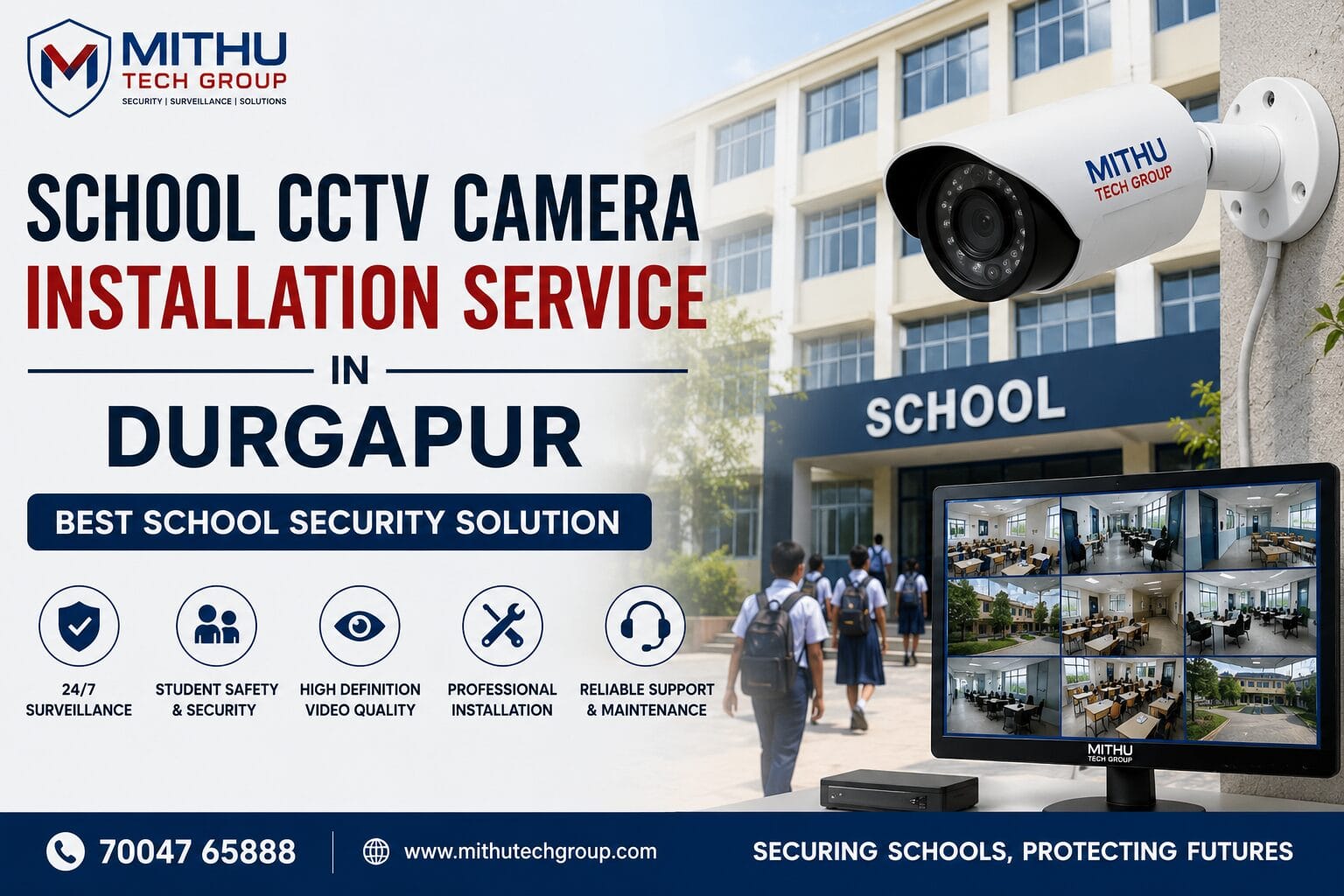 School CCTV Camera Installation Service in Durgapur – Best School Security Solution - 2026