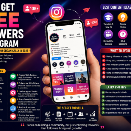 How to Get Free Followers on Instagram: Complete Guide to Growing Instagram Followers Organically - 2026