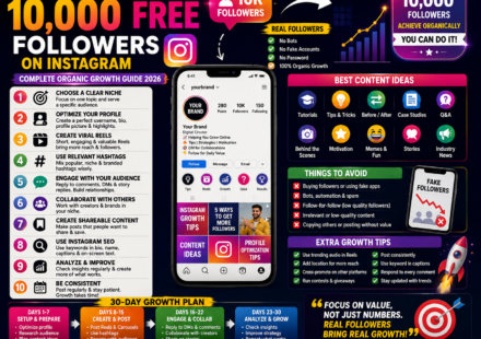 How to Get 10000 Free Followers on Instagram in 2026: Complete Organic Growth Guide