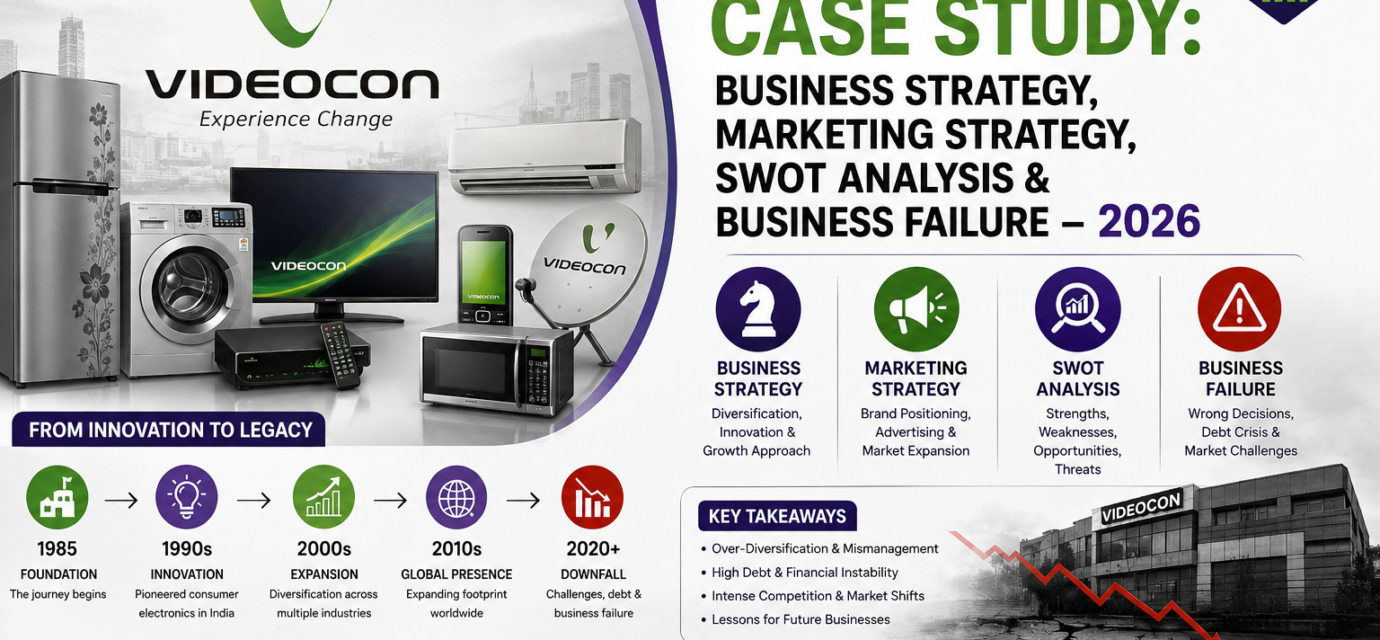 Videocon Case Study: Business Strategy, Marketing Strategy, SWOT Analysis & Business Failure - 2026
