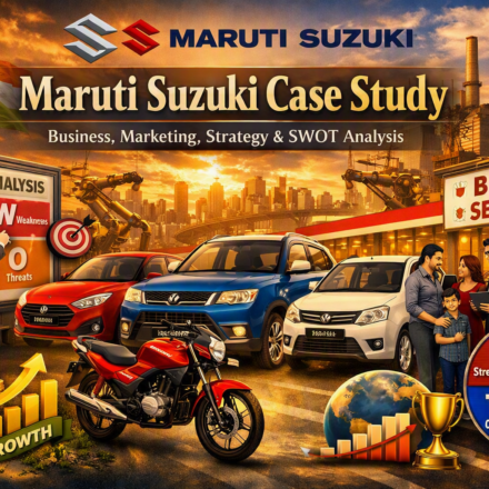 Maruti Suzuki Case Study: Business Strategy, Marketing Strategy, Success Story, SWOT Analysis & 4Ps - 2026