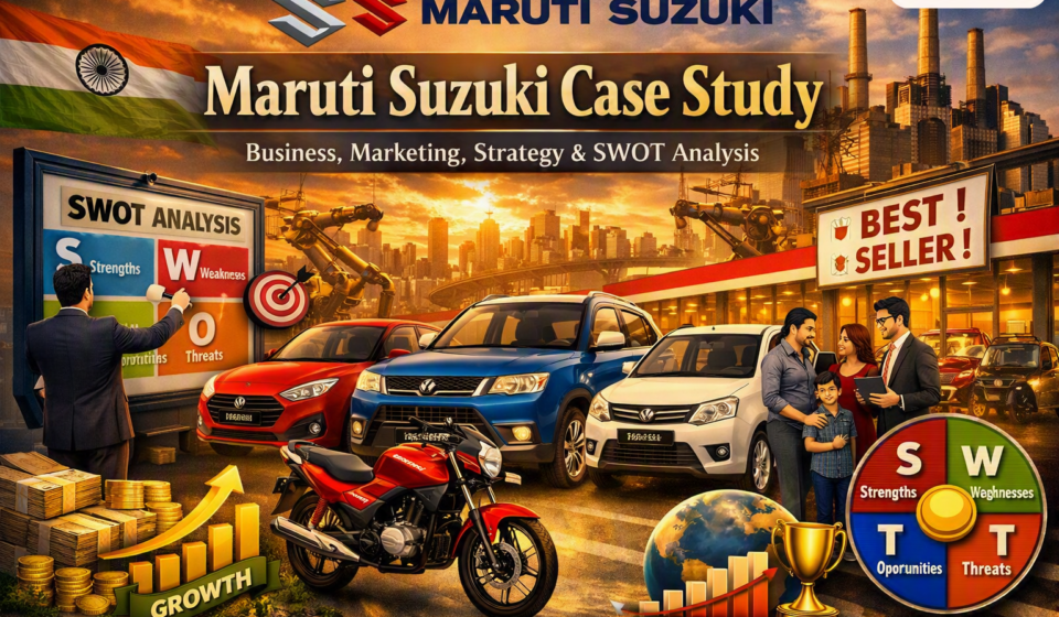 Maruti Suzuki Case Study: Business Strategy, Marketing Strategy, Success Story, SWOT Analysis & 4Ps - 2026