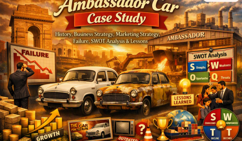 Ambassador Car Case Study: History, Business Strategy, Marketing Strategy, Failure, SWOT Analysis & Lessons - 2026