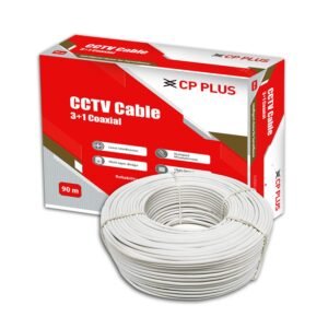 CP PLUS 3+1 Coaxial Pure Copper CCTV Camera Cable (90 Meter)