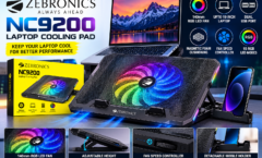 ZEBRONICS NC9200, Laptop Cooling Pad, RGB LED Fan