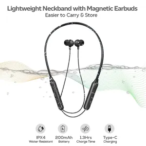 PTron Tangent Duo Bluetooth 5.2 Neckband Wireless Dual Pairing, Voice Assistant